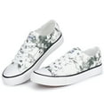 thumbnail image 4 of Women's Canvas Shoes Classic Casual Sneakers Low Top Lace Up Fashion Comfortable Walking Flats All-match Student Shoes Size 6-10, 4 of 8