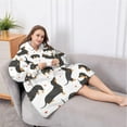 thumbnail image 5 of Oversized Wearable Blanket Hoodie,Dachshund and Heart Sherpa Blanket Hoodie with Super Pockets,Super Warm Fuzzy Pullover for Women & Men, 5 of 6
