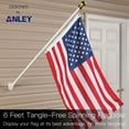thumbnail image 3 of Anley 6 feet No Tangle Spinning Flagpole, Aluminum Spinning Wall Mount Flag Pole - White, 3 of 6