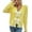 Yellow, variant on GigrtiJin Women Casual Thermal Sweater Yellow V Neck Bow Button Long Sleeve Blouse Trendy Knitted Tunic
