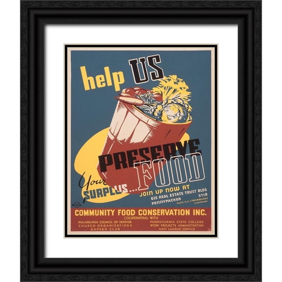 Tasker, William [26, 32] Black Ornate Wood Framed with Double Matting Museum Art Print Titled - Help us preserve your surplus food
