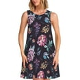 thumbnail image 1 of Disketp Roses Flowers para Vestido sin Mangas para Mujeres, Vestidos de Verano para Mujeres, Casual y Holgado para la Playa, 1 of 7