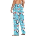 thumbnail image 5 of GZHJMY Penguin Pajama Pants for Men, Lounge Pants Lightweight Men Pajama Bottoms with Drawstring Pockets, Christmas New Year Birthday Gifts, Large, 5 of 6