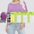 thumbnail image 2 of MKLEKYY Playeras Mujer Camiseta Holgada Informal De Verano Para Mujer, Con Cuello Redondo, Estampado De Rayas Y Degradado, De Manga Corta, 281 Talla XXL, 2 of 3