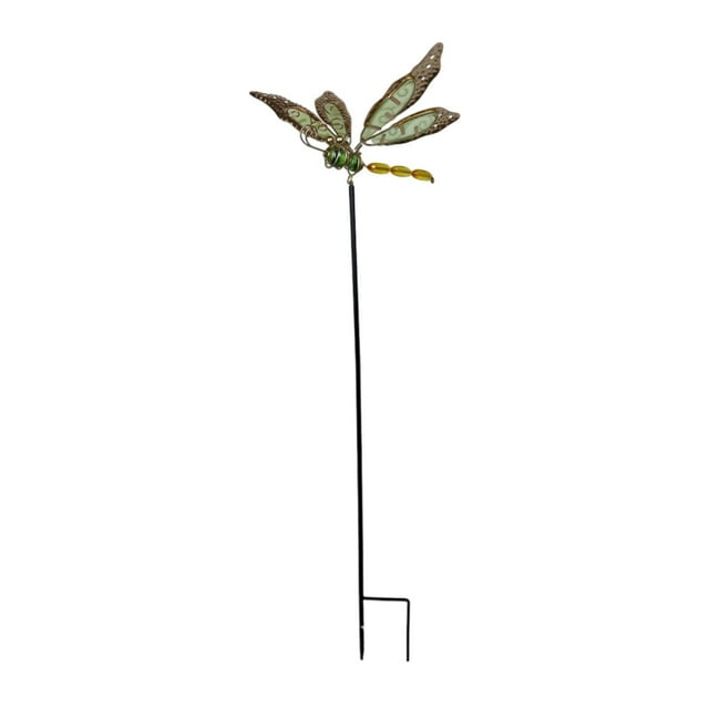 Estaca de libélula para jardín, arte de metal para patio, letrero decorativo para jardín, decoración de paisaje para exteriores, decoración de jardín Verde