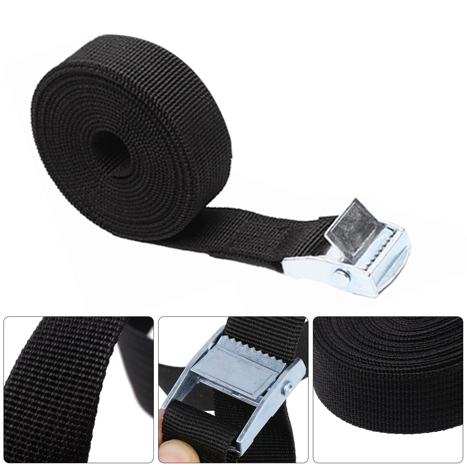 2Pcs Tie Down Straps Ratchet Belt Luggage Bag Cargo Lashing Strap with Buckle 