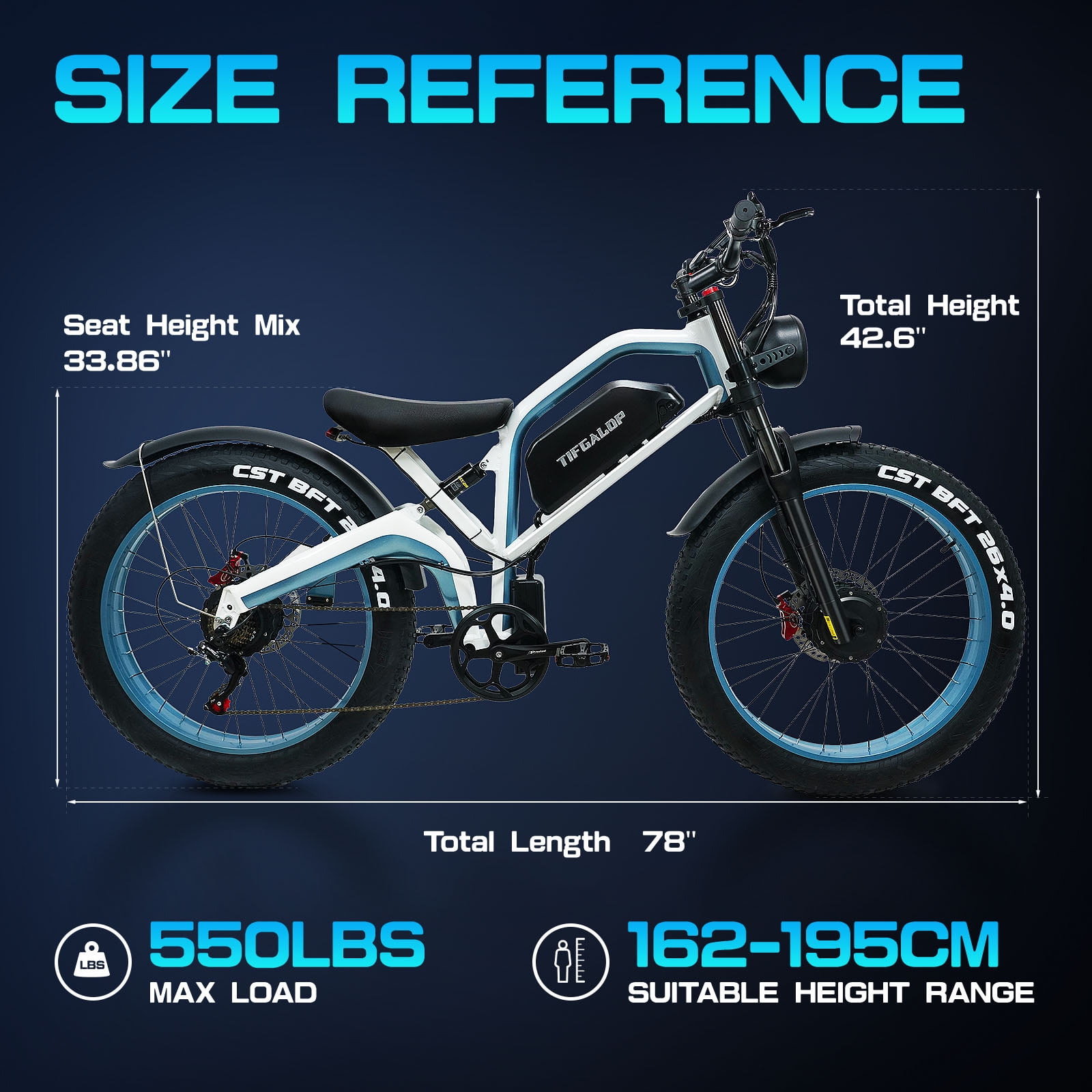 Cleytro Electric Bike for Adults,1000W,52V 23Ah Removable