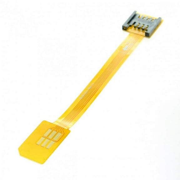 JSER GSM CDMA Standard UIM SIM Card Kit Male to Female Extension Soft Flat FPC Cable Extender 10cm