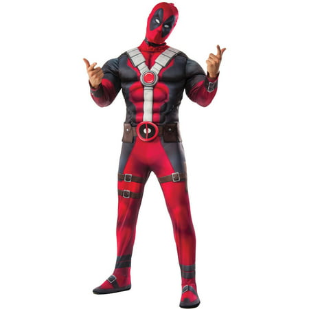 Men's Deluxe Muscle Chest Deadpool Costume