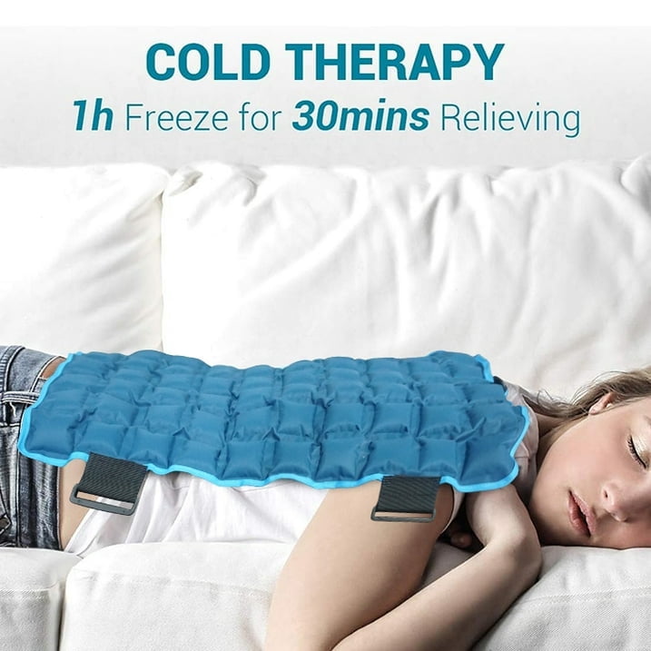Large Ice Pack 13x22 inch for Hot & Cold Compress Therapy, Reusable Self-Absorbing Water Back Pad for Pain Relief, Ideal for Back, Knee, Leg, Neck, Shoulder, Hip(2 Pack)