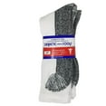 thumbnail image 2 of Diabetic Socks Mens Womens Non-Binding Reinforced Heel Cushion Socks 3 Pack Crew White/Black Sole 10-13 By Debra Weitnzer, 2 of 3
