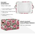 thumbnail image 3 of Storage Basket Pink Flowers Storage Bin with Handle , Large Storage Cube Collapsible for Shelves Closet Bedroom Living Room 1PC Decor Gifts, 3 of 7