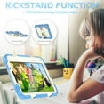 thumbnail image 5 of iPad Mini 6 Case 2021 8.3-inch, Dual Layer Shockproof Heavy Duty Rugged Hybrid Kickstand Protective Cover with Shoulder Strap & Pencil Holder, Sky Blue, 5 of 9