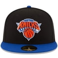 thumbnail image 2 of Men's New Era Black/Royal New York Knicks Official Team Color 2Tone 59FIFTY Fitted Hat, 2 of 6