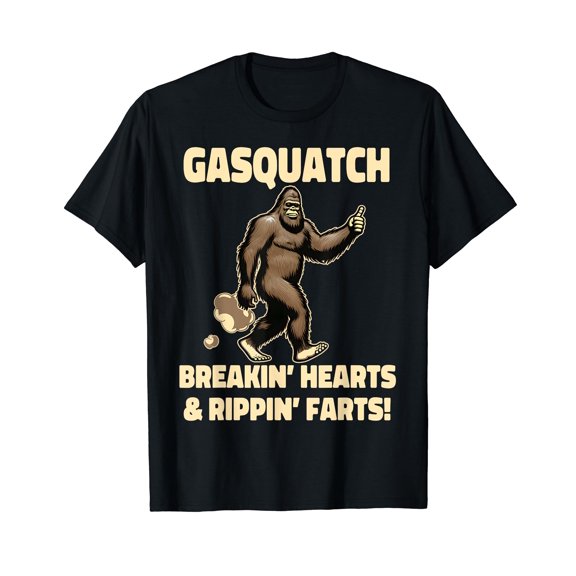 Farting Bigfoot Breaking Hearts And Ripping Farts Sasquatch T-Shirt