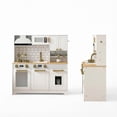 thumbnail image 6 of Aukfa Kids Play Kitchen Playset, Wooden Toddler Kitchen with Pretend Ice Maker & Capsule Coffee Maker for Kids Girls Boys, White Gray, 6 of 6