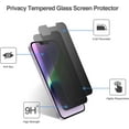 thumbnail image 3 of 2 Pack 6.7 Inch Privacy Screen Protector Compatible with iPhone 14 Plus/iPhone 13 Pro Max, 9H Tempered Glass Screen Film Guard Compatible for iPhone 14 Plus 2022/ iPhone 13 Pro Max 2021 Case Friendly, 3 of 7