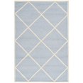 thumbnail image 1 of Safavieh Cambridge Collection CAM136A Handmade Moroccan Geometric Light Blue and Ivory Premium Wool Area Rug (6' x 9'), 1 of 3