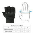 thumbnail image 7 of Uxcell Men's Outdoor Fingerless Gloves Half Finger Gloves Breathable Workout Gloves Black, M, 7 of 7
