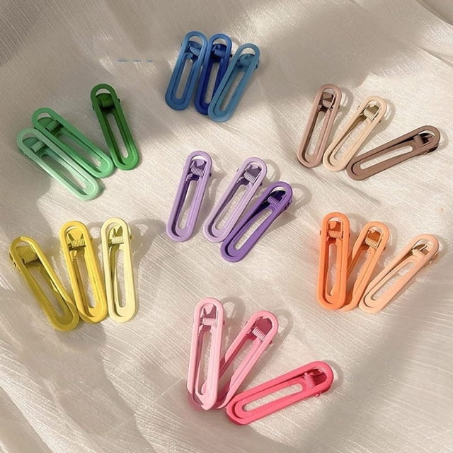 Barrettes de metal Clips de pelo a presión laterales de niña grande para niñas Clips de pelo de pliegue, Clips de pelo de maquillaje, Clips de pelo de pico de pato
