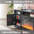 thumbnail image 6 of VANACC 63" TV Stand with 26" Fireplace, 63" Entertainment Center for TVs up to 73", Antique Black & Oak, 6 of 10