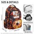 thumbnail image 5 of FUIALDOLG Fiery Lava Soccer Ball School Bag with Lightweight, multi-tasche Breathable 17" Backpack for Little Boys for Elementary Outdoor, 5 of 9
