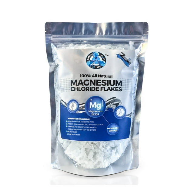 Todos los copos de cloruro de magnesio natural, el cloruro de absorción de alta potencia gana sobre el magnesio de Epsom directamente de la fuente, numerosos beneficios para la salud, bolsa a granel d