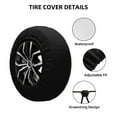thumbnail image 4 of Easygdp Not All Who Wander Design Automobile Tire Dust Cover, 14-17in Spare Tire Cover Universal Fit for Trailer, Car, Truck, SUV, Jeep - 17 inch, 4 of 9