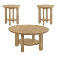 thumbnail image 1 of Coaster Ottowa 3-piece Round Transitional Wood Coffee Table Set in Washed Oak, 1 of 12
