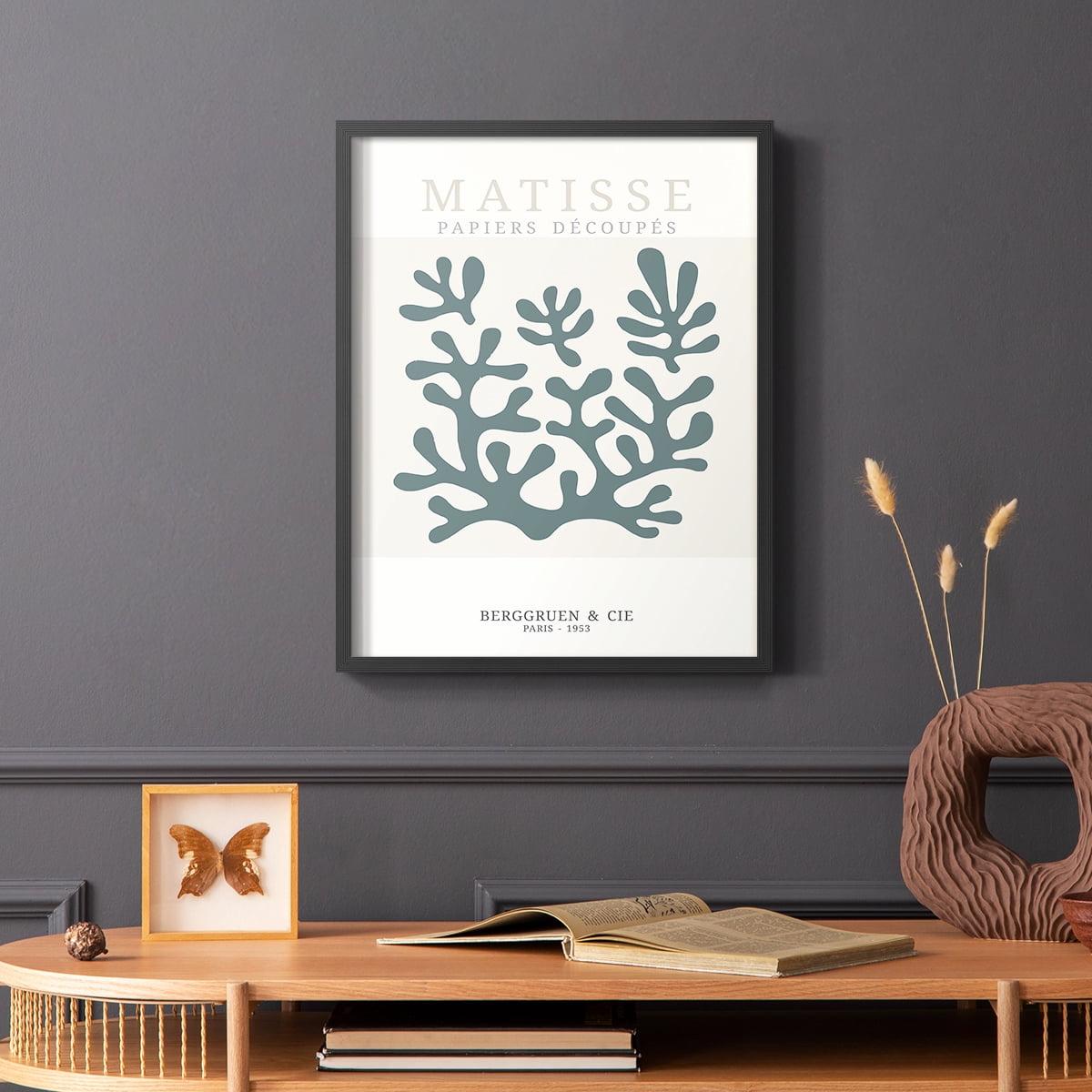 Matisse CDXXVII in Black Solid Wood Framed Print No Nail Hanging