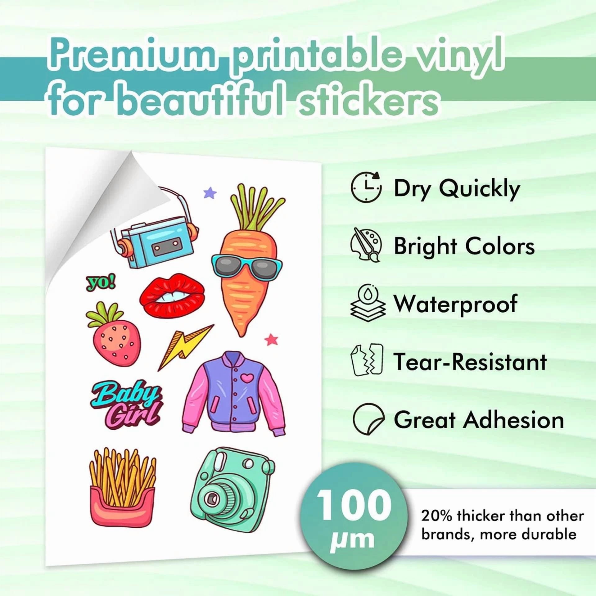 CIRCLE- Koala Printable Vinyl Sticker Paper Inkjet Laser Printer Waterproof Matte 8.5X11
