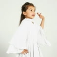thumbnail image 4 of IDOPIP Kids Girls Muslim Chiffon Abaya Open Front Cardigan Modest Dress with Hijab Middle East Arabian Robe, 4 of 8