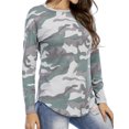 thumbnail image 4 of Hauts à Manches Longues Imprimé Camouflage pour Femmes, 4 of 7