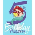 thumbnail image 2 of Girl's The Little Mermaid 5th Birthday Princess Graphic Cropped T-Shirt Blue Small, 2 of 3