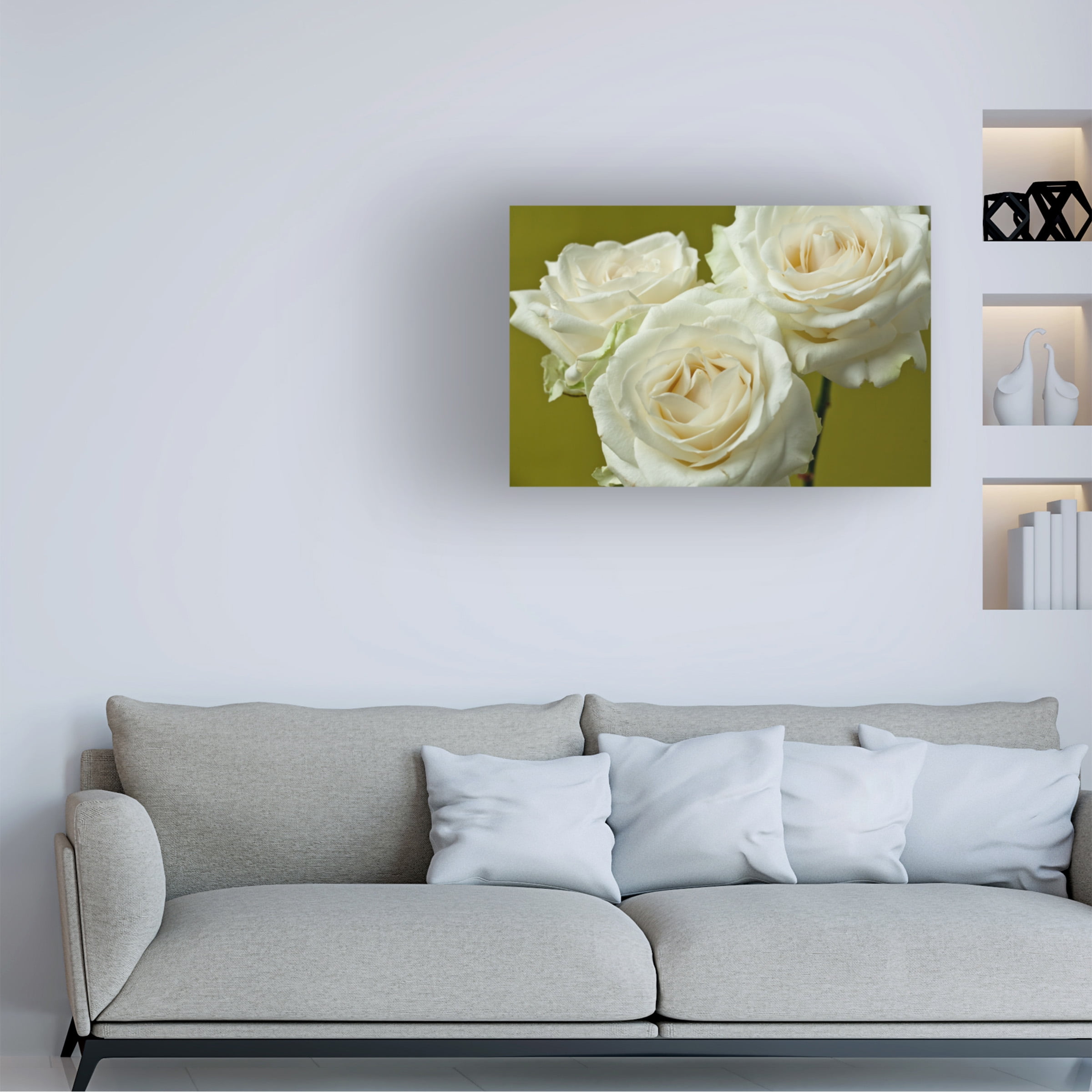 Symposium Design 'Cream Roses' Canvas Art