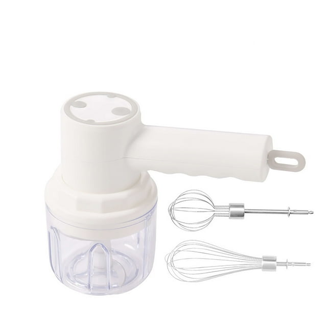 Dvkptbk Hand Mixer 3 in 1 Food Chopper & Hand,Handheld Whisk Household Handheld Small Baking Wireless Charging Whipped Cream Stirring Stick Machine Beaters