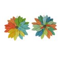 thumbnail image 1 of Multicolor Metal Flower Wall Sculpture Home Decor Hanging Floral Art Set of 2, 1 of 3