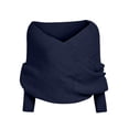 thumbnail image 2 of XIYON Sweaters for Women Off The Shoulder Fall Sweaters Elegant Casual Ribbed Knit Long Sleeve Tops Fall Fashion Outfits, 2 of 5