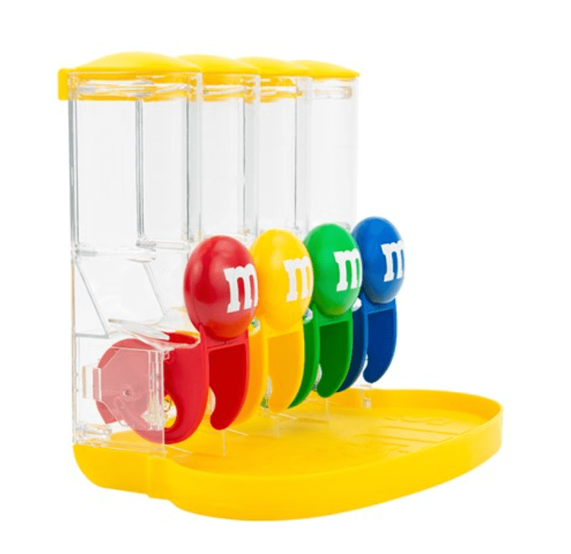 M&M's World Officially Licensed Four Tube Yellow Candy Dispenser