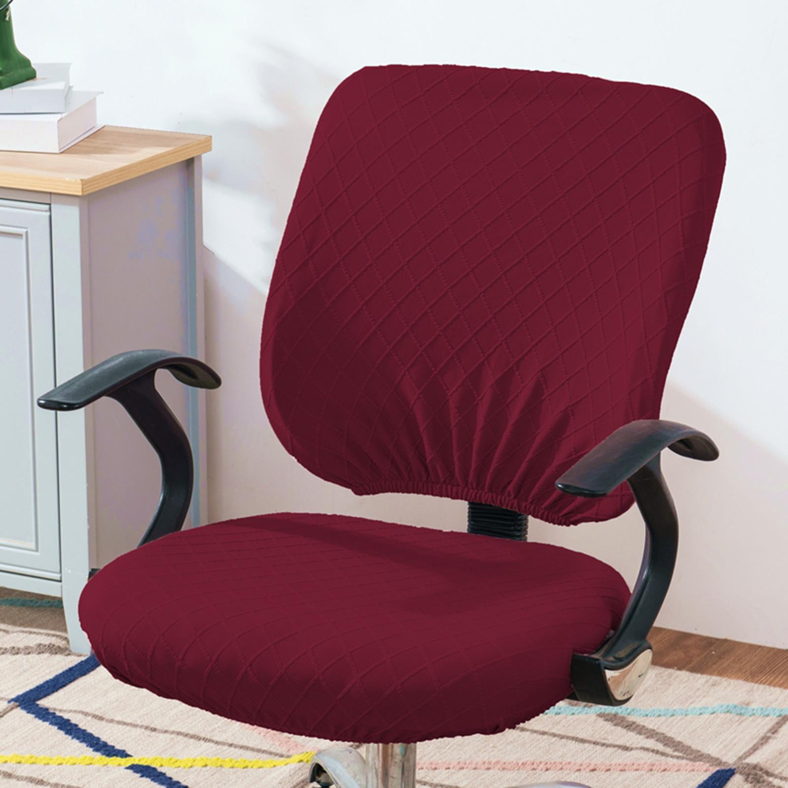 Stretch Office Chair Cover Removable Decorative Machine Washable Stool Seat Slipcover Chair