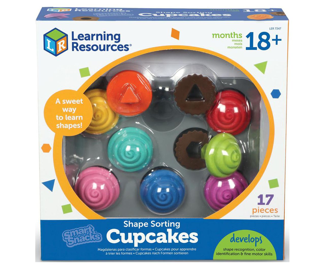 Learning Resources Smart Snacks® Shape Sorting Cupcakes - 9 Pieces, Boys and Girls Ages 2+, Educational Learning, Toddler Learning Toy - image 5 of 6