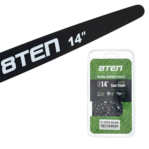8TEN 14" Chainsaw Bar & Chain .050 1/4 76DL for Oregon MK1010326
