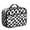Black and White, variant on Gray and Black Checkered Pattern Insulated Lunch Bag Teens,Bento School Lunch Bag for Teens for Work,Picnic or Travel 10.6x7.7x4.3 Inches,12 Can Capacity