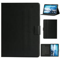 Dteck Folio Case for Lenovo Tab M10 10.1 inch (TB-X605F, TB-X505F), Slim Fit Book Cover Design Multi-Angle Stand PU Leather Case Cover, Black