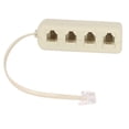 thumbnail image 1 of RJ11 6P4C 1 Macho a 4 Hembra Enchufe Linea telefonica Disidente Conector Beige Unique Bargains, 1 of 1
