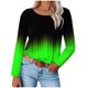 thumbnail image 2 of Puntoco Moda Mujer Cuello Redondo Manga Larga Estampado Casual Camiseta Blusa Puntoco Puntoco-1702, 2 of 5