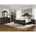 thumbnail image 2 of Pemberly Row 5-piece Eastern King Carved Wood Bedroom Set Cappuccino, 2 of 7