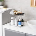 thumbnail image 3 of 2 Tier Bathroom Counter Organizer,Tiered Bathroom Organizer for Makeup,Perfume,Beauty Products,Skincare Organizers Shelf,Vanity Storage Tray for Bedroom,Spice Racks for Kitchen Corner,Rectangle, 3 of 7