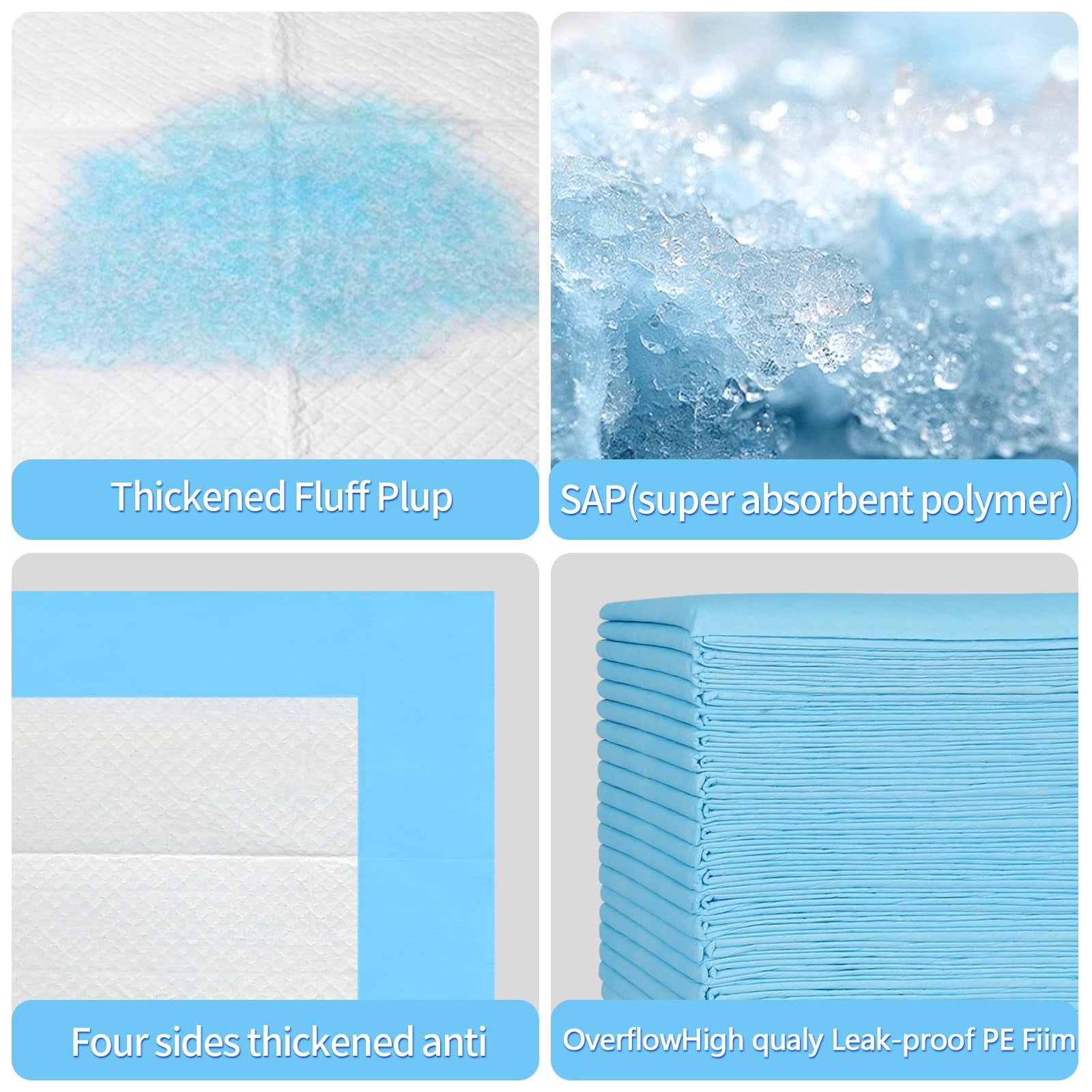 XXXXL Puppy Pee Pads for Dogs 31"x47" 40 Count, Extra Large Dog Pee Pads, Leak-Proof & Super Absorbent Dog Pee Pads, Thicken Disposable Potty Pads Puppy Training Pads for Cats Rabbits