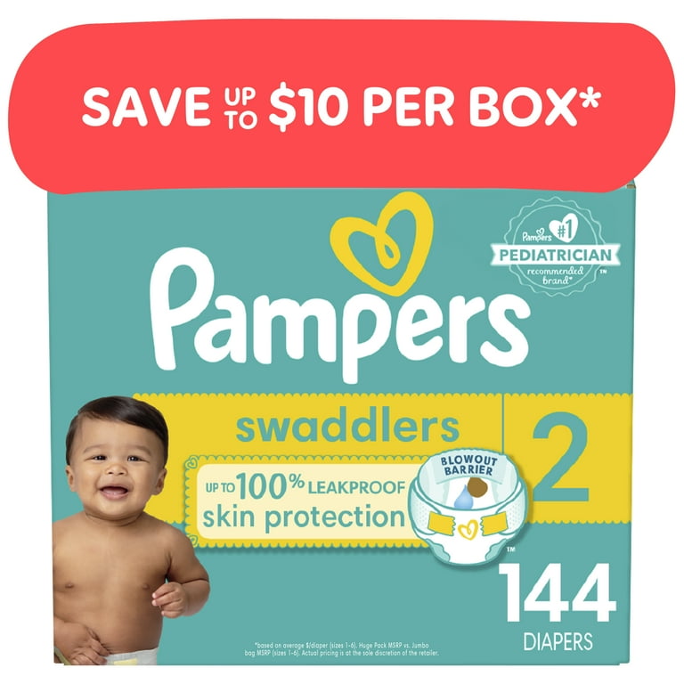 Walmart pampers swaddlers size 2 shops